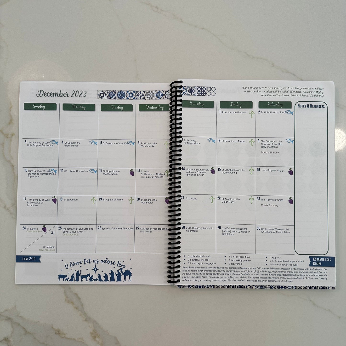 2026 Orthodox Life Weekly MINI Planner - Paros Paths