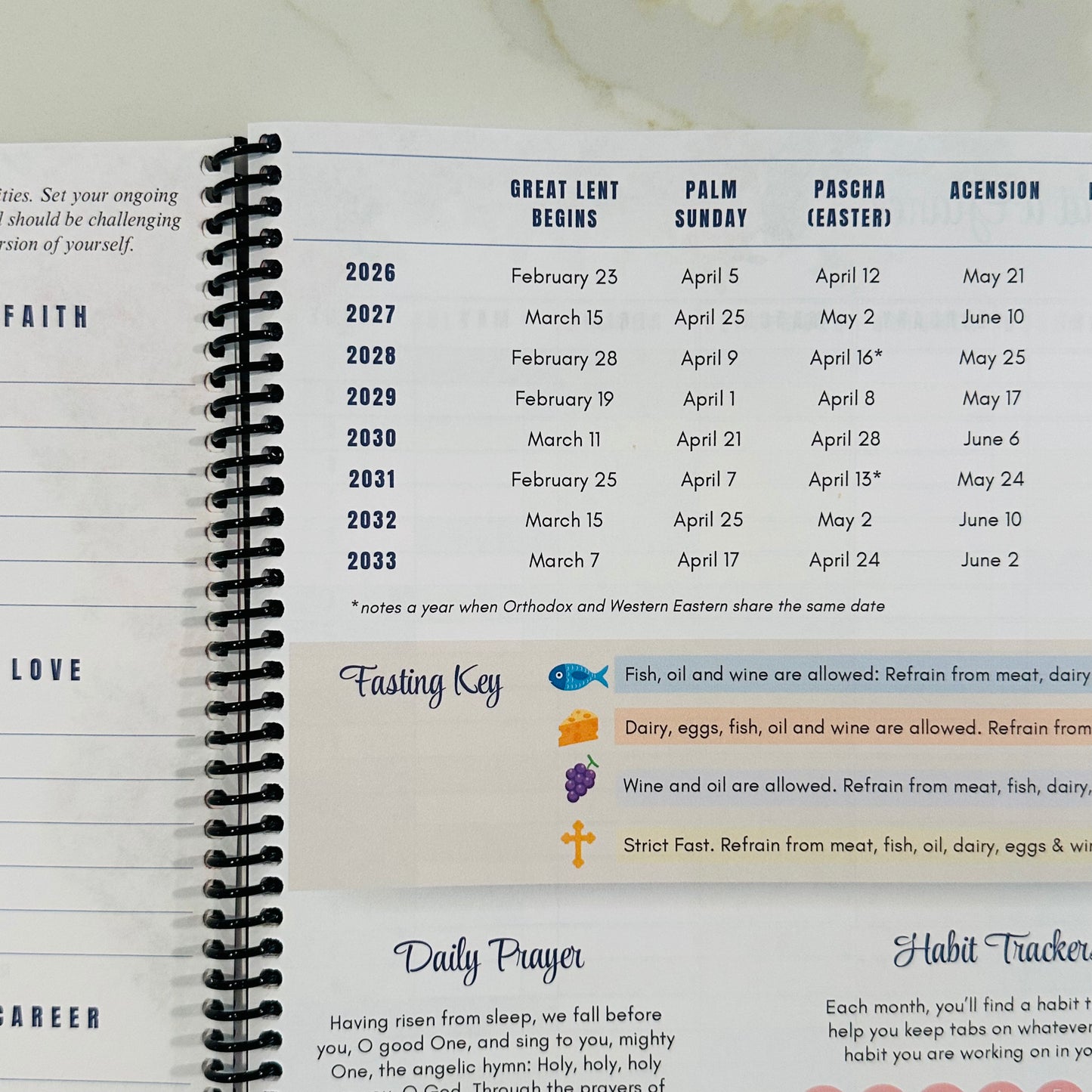 2026 Orthodox Life Monthly Planner - Greek Doors