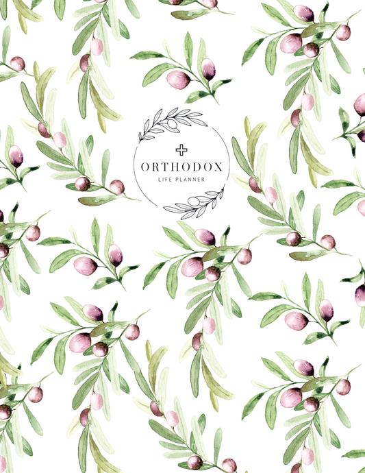 2024 Orthodox Life Monthly Planner - Olive Branches Cover